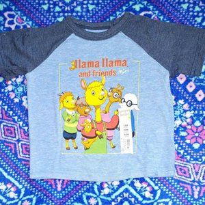 JUMPING BEANS boy/girl shirt, llama llalma and friends, 12 month k-330